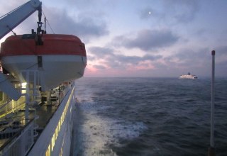 Begegnung der Scandlines F&auml;hren Prins Joachim und Kronprins Frederik auf See // &copy; Scandlines
