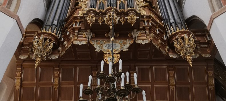 Friedrich Stellwagen-Orgel (1659) in der St. Marienkirche Stralsund // © Ev. KG St. Marien Stralsund Friedrich Stellwagen-Orgel (1659) in der St. Marienkirche Stralsund // © Ev. KG St. Marien Stralsund