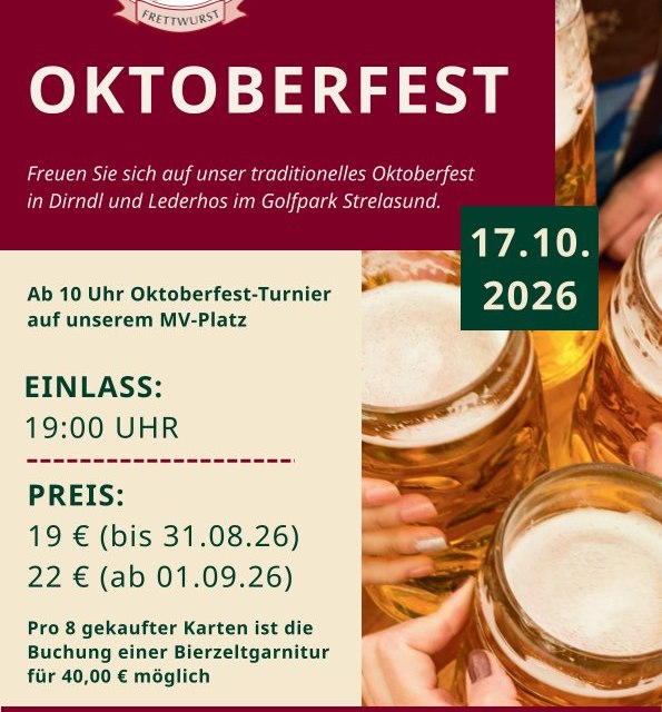 Oktoberfest im Golfpark Strelasund // © Golfpark Strelasund Oktoberfest im Golfpark Strelasund // © Golfpark Strelasund
