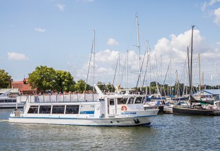 Beleef Hanzestad Stralsund vanaf het water // © Weiße Flotte GmbH Beleef Hanzestad Stralsund vanaf het water // © Weiße Flotte GmbH