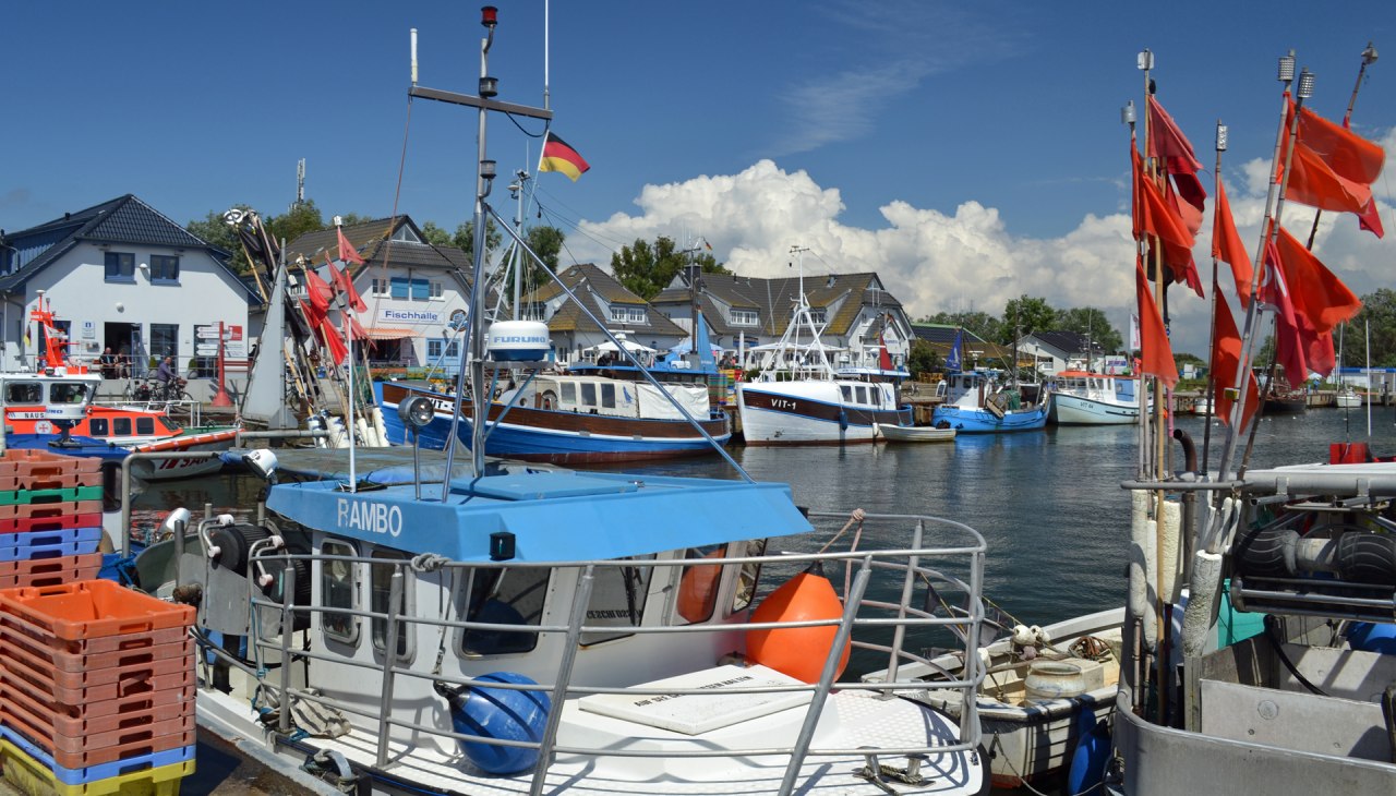 Vissershaven in Vitte, © Hiddenseer Hafen- und Kurbetrieb