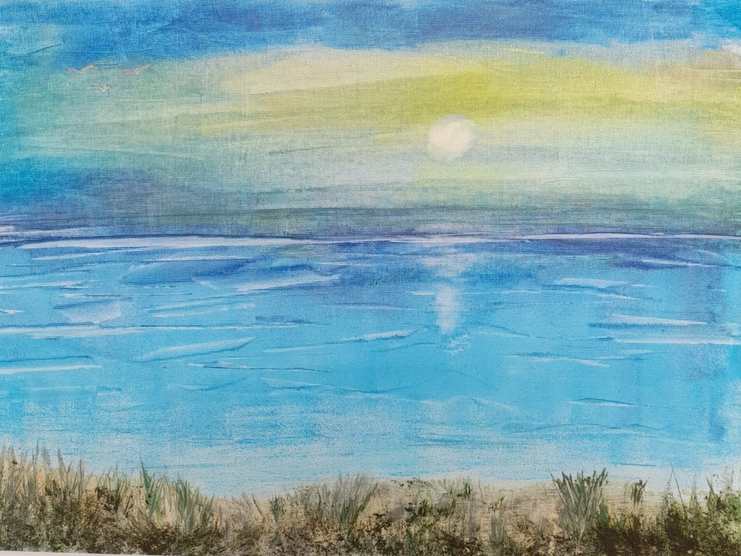 40x50, canvas, encaustic, 2025 // &copy; Maria Lange