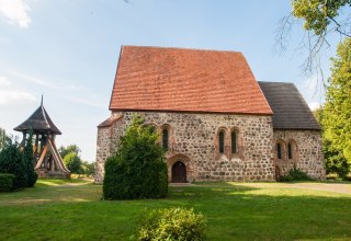 Village church Thelkow with bell tower, &copy; Frank Burger