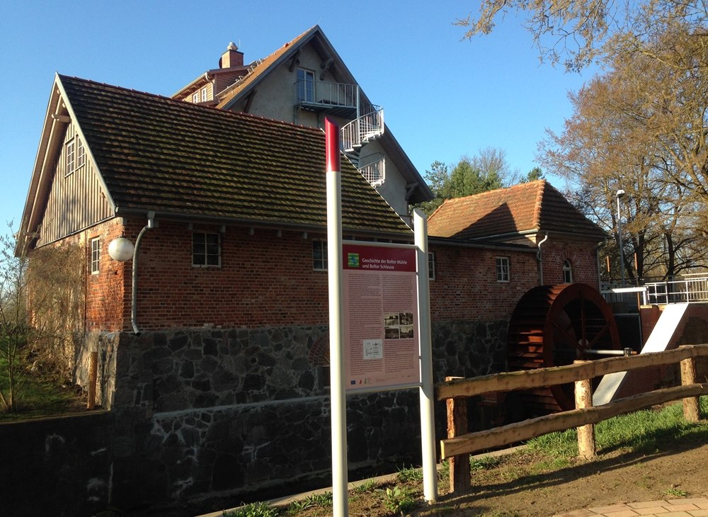Water show wheel and mill fleece at the Bolter mill, © TDG Rechlin mbH