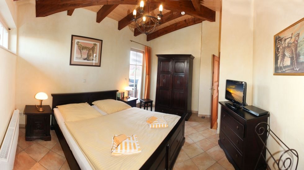 Sypialnia w Penthouse 26, © Residenz Seestern, Banse & Klaus GbR