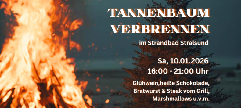 Traditionele kerstboomverbranding bij het strandbad van Stralsund, © SIC Stralsunder Innovation Consult Traditionele kerstboomverbranding bij het strandbad van Stralsund, © SIC Stralsunder Innovation Consult