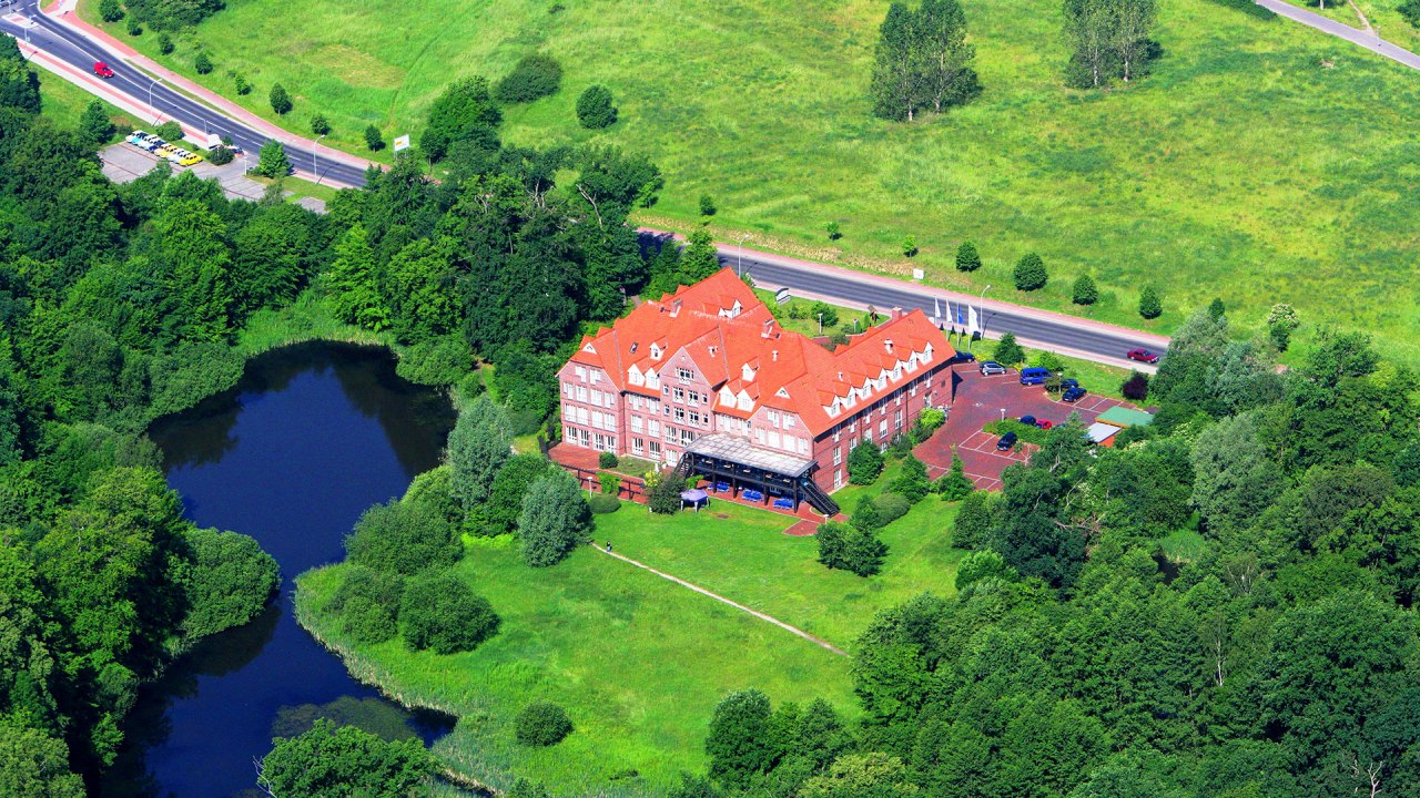 Aerial view of the hotel // © The Royal Inn Park Hotel Fasanerie Aerial view of the hotel // © The Royal Inn Park Hotel Fasanerie