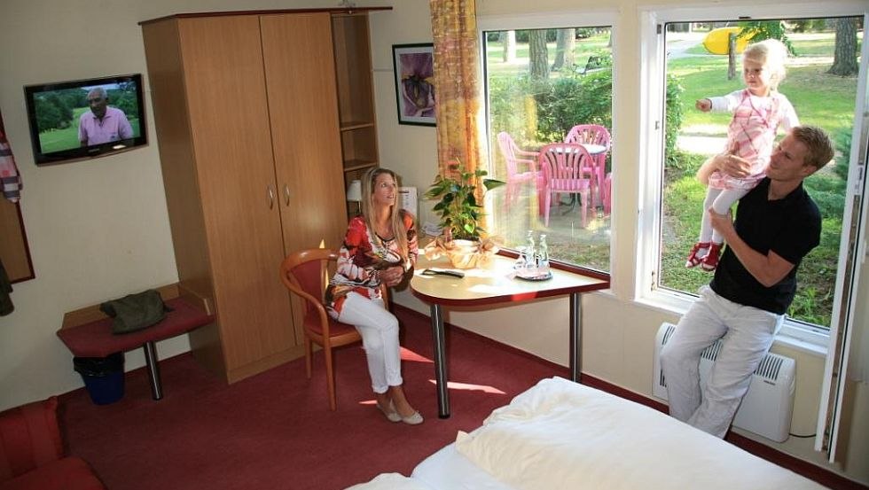 Our cozy hotel room in the pavilion house // © Ferienpark Retgendorf Our cozy hotel room in the pavilion house // © Ferienpark Retgendorf