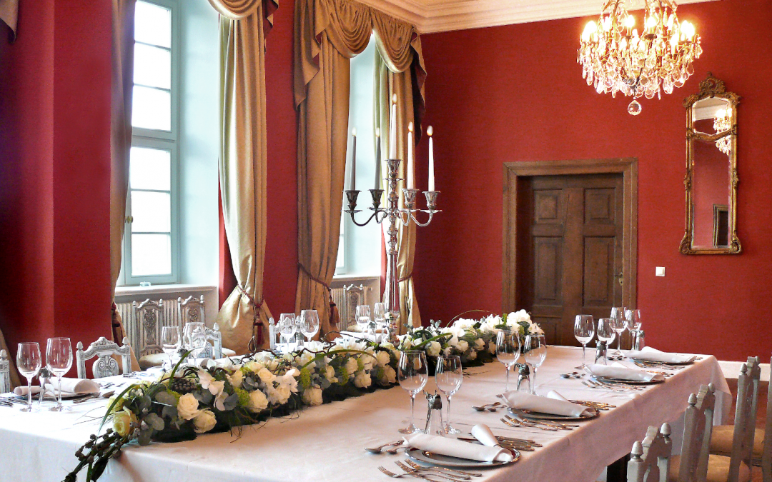 Bankettafel in jachthuis Kotelow, © Jagdschloss Kotelow