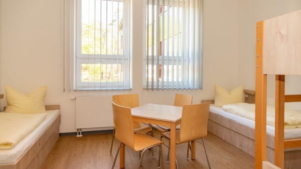 Uitzicht op een 4-persoonskamer (voorbeeld), © Usedom Design, Wolgast