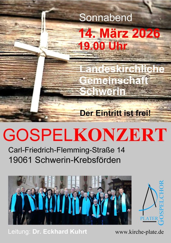 Concert poster, &copy; Plater Gospelchor