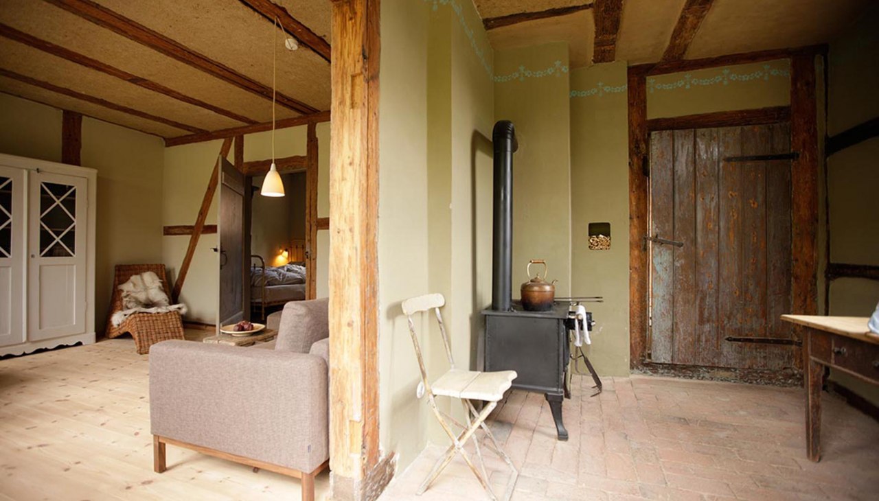 Kitchen and living room of the "Alte Kate I, &copy; Hauke Dressler