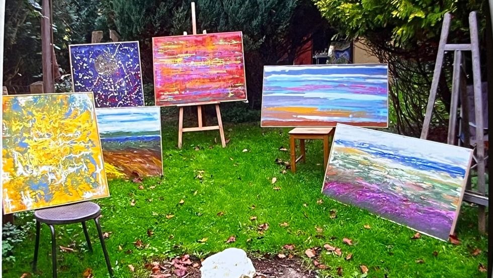 Recente abstracte landschappen. Acryl op netel of canvas, © Ebba Sakel Recente abstracte landschappen. Acryl op netel of canvas, © Ebba Sakel