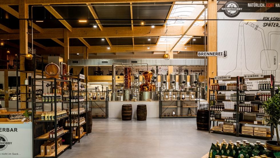 Onze winkel in de grootste experience distilleerderij & brouwerij van Duitsland, © Erste MÆNNERHOBBY GmbH