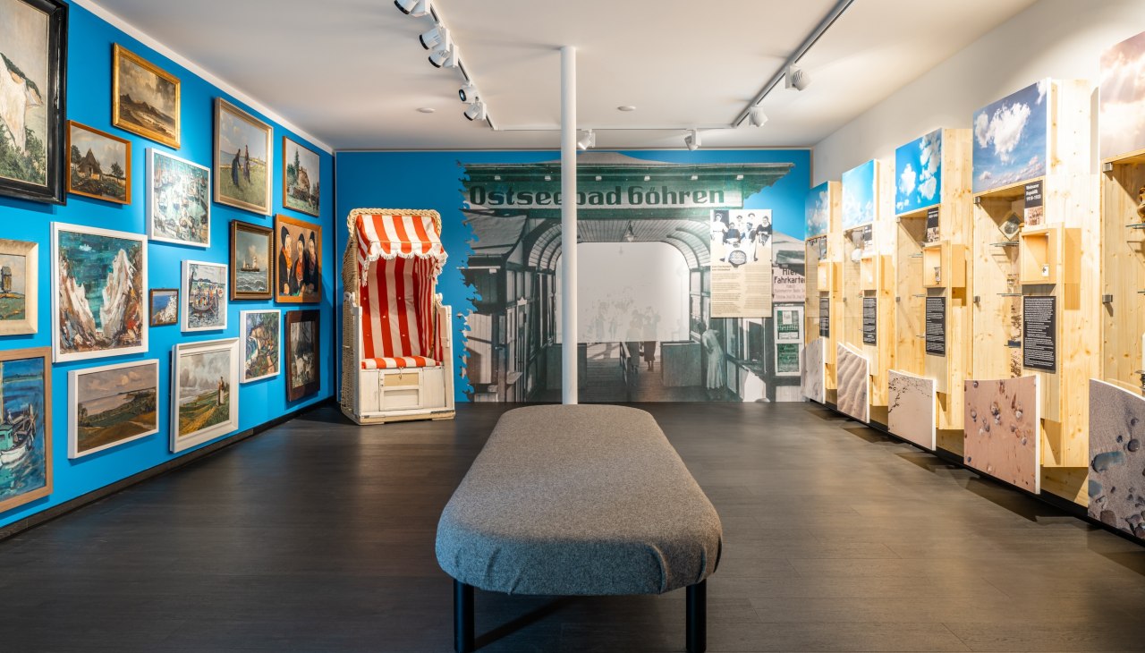 Museum voor lokale geschiedenis Mönchgut in Göhren op Rügen en de tentoonstelling, © TMV/Gross