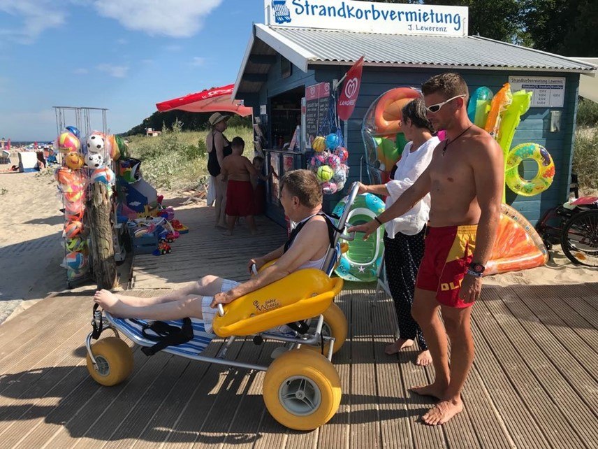 Drempelvrije toegang tot het strand // © Kurverwaltung Ostseebad Ückeritz Drempelvrije toegang tot het strand // © Kurverwaltung Ostseebad Ückeritz