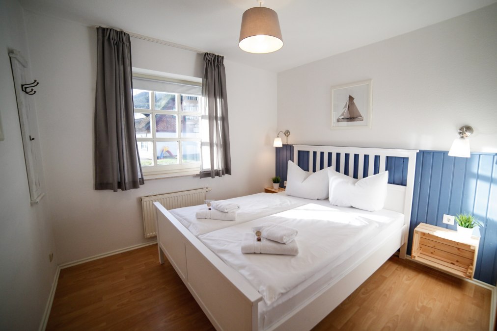 Kapitein Pahlen Ferienanlage - Terras flat slaapkamer, © Captain Pahlen Ferienanlage