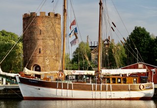 "Pomorze Przednie" przed wieżą rybacką w Greifswaldzie, © GMG/GUdrun Krüger
