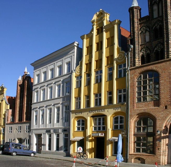 Giebelhäuser in der Stralsunder Mühlenstraße // © Tourismuszentrale Hansestadt Stralsund Giebelhäuser in der Stralsunder Mühlenstraße // © Tourismuszentrale Hansestadt Stralsund