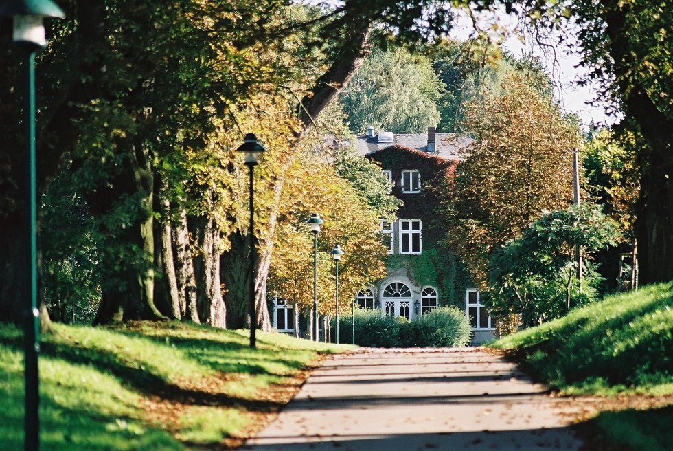 Uitzicht door de laan naar het landhuis Wesselstorf, © Andreas Knoll