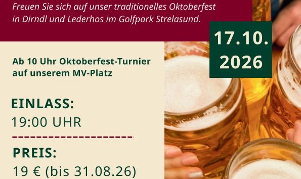 Oktoberfest im Golfpark Strelasund // © Golfpark Strelasund Oktoberfest im Golfpark Strelasund // © Golfpark Strelasund