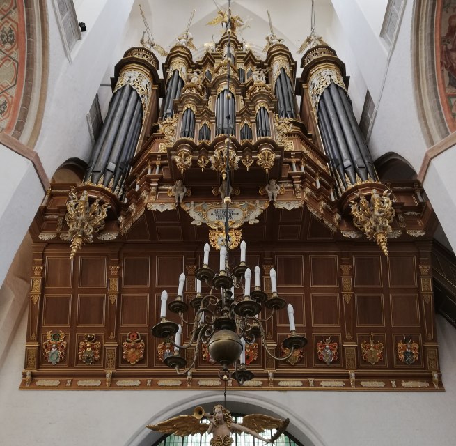 Friedrich Stellwagen-Orgel (1659) in der St. Marienkirche Stralsund // © Ev. KG St. Marien Stralsund Friedrich Stellwagen-Orgel (1659) in der St. Marienkirche Stralsund // © Ev. KG St. Marien Stralsund