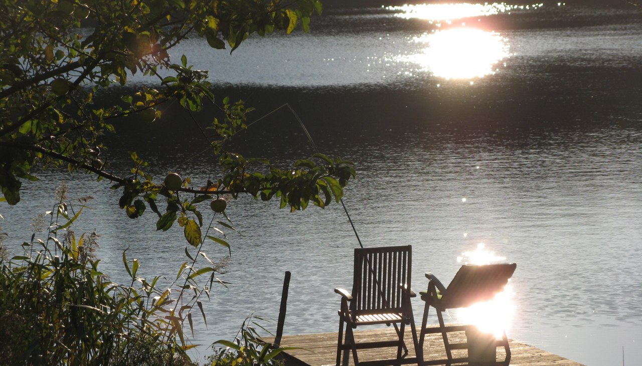 Footbridge from the reed house in the "Indian Summer" of Meck-Pomm, &copy; Ewald Krombholz