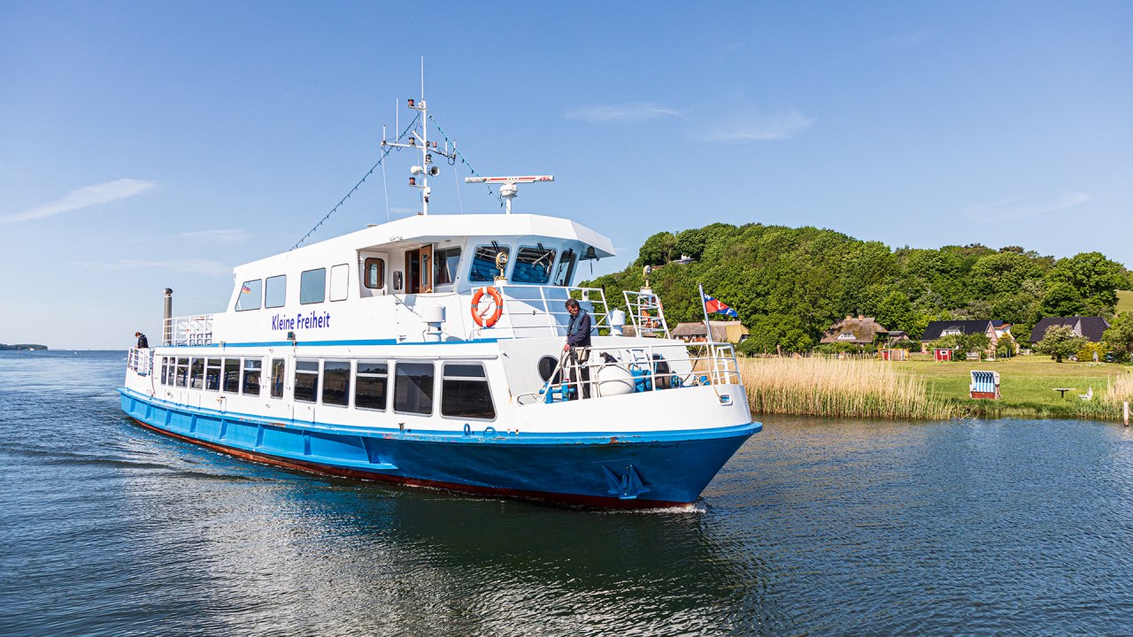Zeehondenrondvaarten vanuit de haven van Baabe (verschansing) // © Weiße Flotte GmbH Zeehondenrondvaarten vanuit de haven van Baabe (verschansing) // © Weiße Flotte GmbH