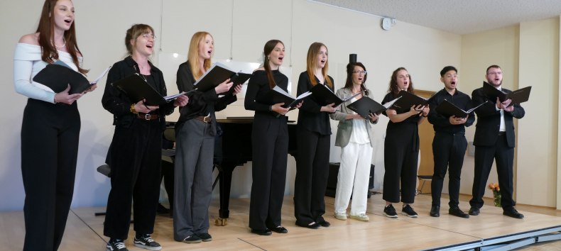 The vocal ensemble Kon.voci is also looking forward to its performance at the departmental concert. // &copy; Kon.centus