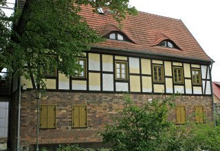 Achteraanzicht van het museum (vakwerkhuis), © Sabrina Wittkopf-Schade