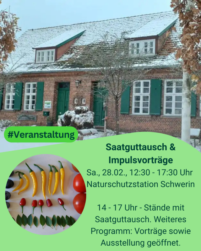 Evenement aankondiging, © Naturschutzstation Schwerin Evenement aankondiging, © Naturschutzstation Schwerin