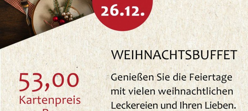 Flyer Christmas buffet at Golfpark Strelasund, © Golfpark Strelasund Flyer Christmas buffet at Golfpark Strelasund, © Golfpark Strelasund