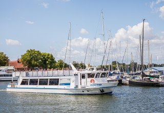 Beleef Hanzestad Stralsund vanaf het water // © Weiße Flotte GmbH Beleef Hanzestad Stralsund vanaf het water // © Weiße Flotte GmbH