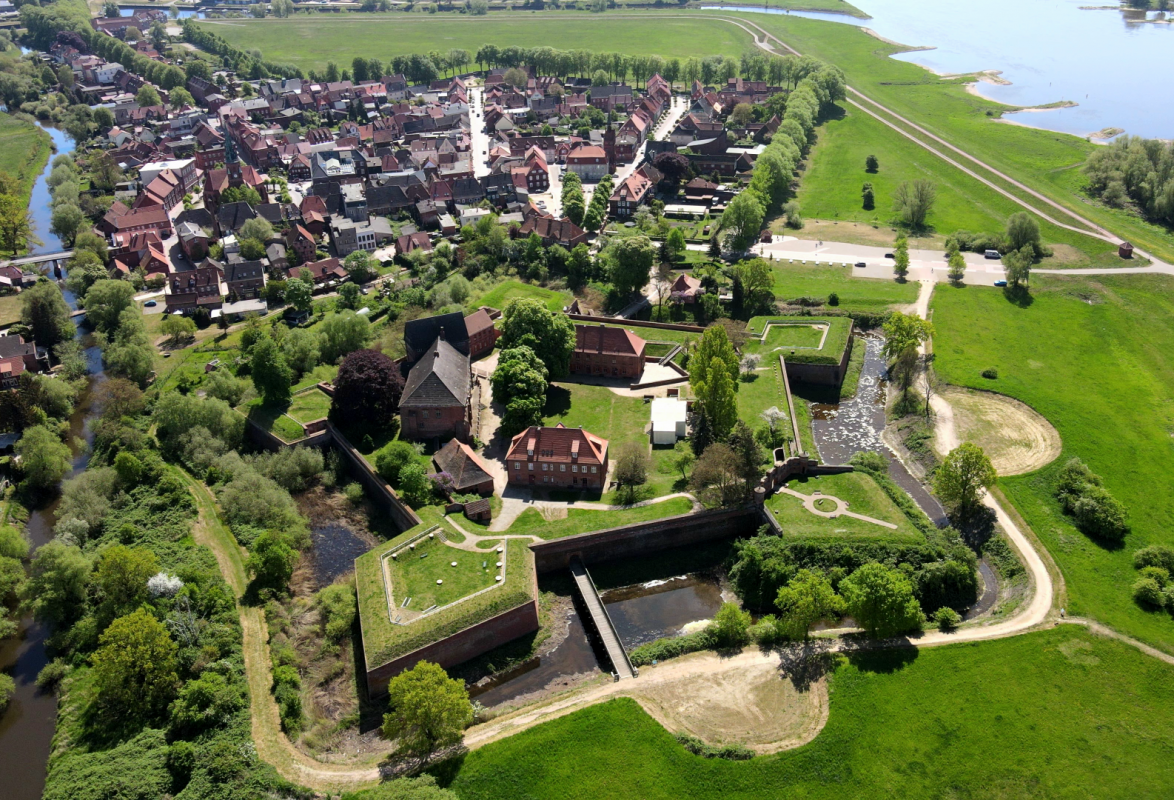 Aerial view of Dömitz Fortress // © Stadt Dömitz Aerial view of Dömitz Fortress // © Stadt Dömitz