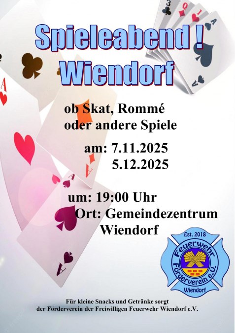 TMV/Game night 2025_Autumn V3, © FFW Wiendorf