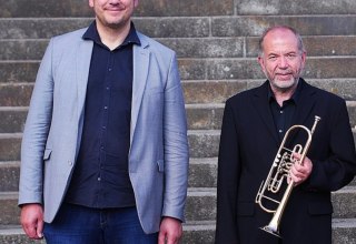 The historian Christoph Wunnicke and the trumpeter Ulf Rust // © Christoph Wunnicke The historian Christoph Wunnicke and the trumpeter Ulf Rust // © Christoph Wunnicke