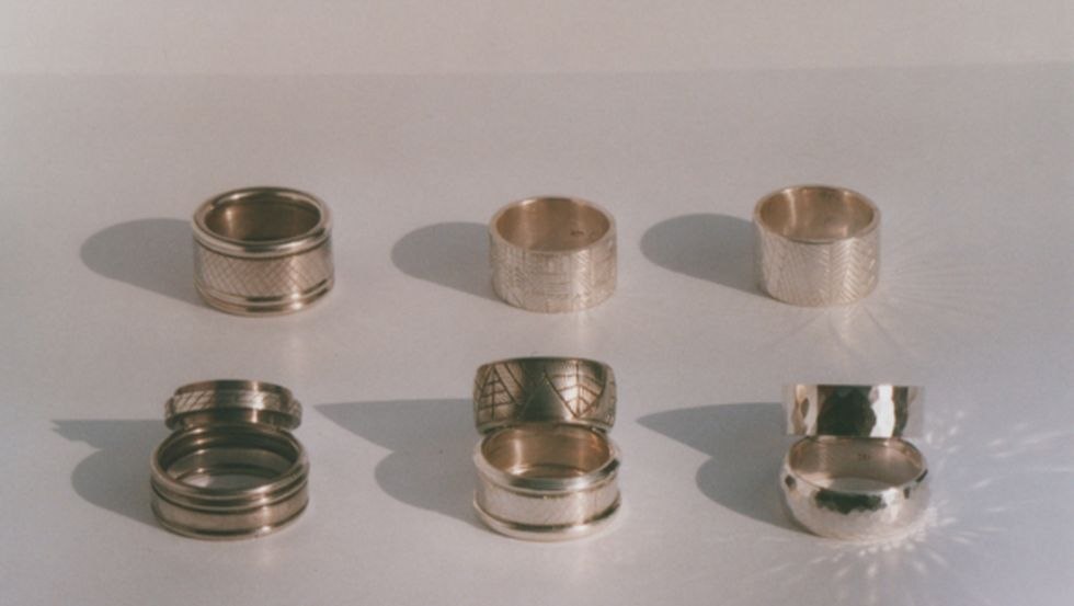 Silver rings with different surface finishes, &copy; Vollborn, Gudrun
