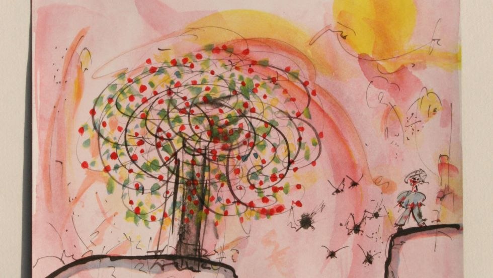 Aquarel en inkt - Na&iuml;eve kunst, &copy; D. Berndt