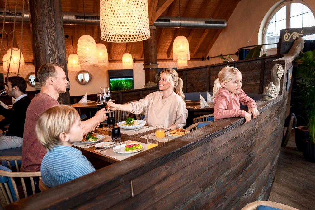 Restaurant Strandpirat in het BEECH Resort Fleesensee, © BEECH Resort Fleesensee