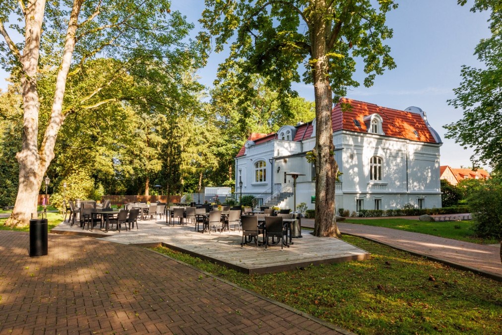 Restaurant-terras Jagdschlösschen Schwartow, © Jagdschlösschen Schwartow / Jan Haeselich