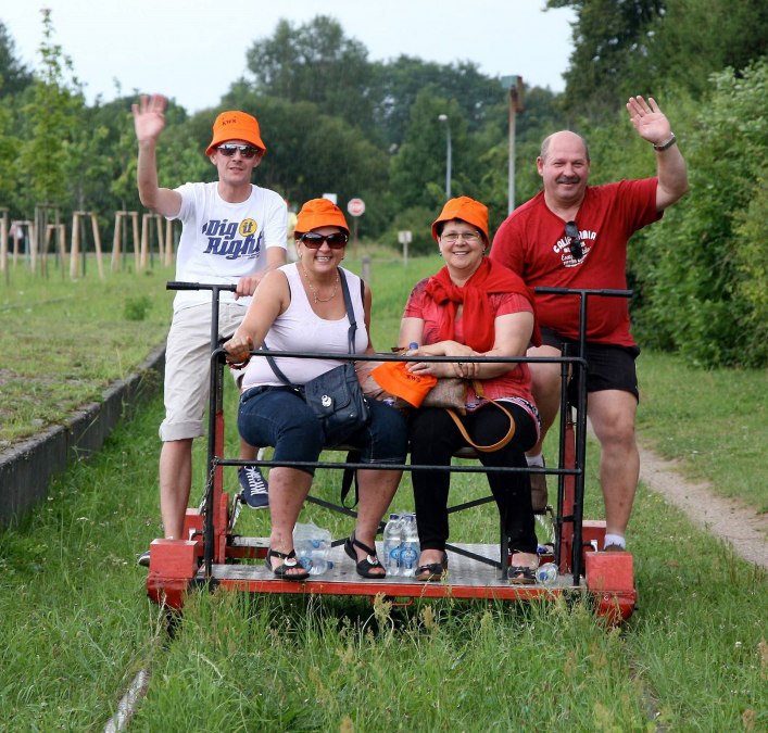 Arrival in Dargun, © Naturpark Draisine Dargun