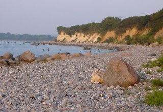 Steinstrand bei Glowe entlang niedriger Steilufer // &copy; Tourismuszentrale R&uuml;gen