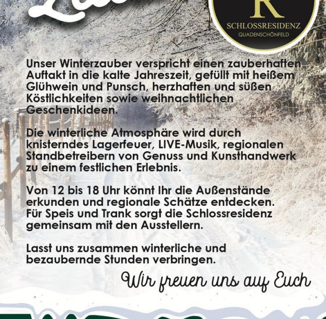 2nd Winter Magic in Quadenschönfeld Castle Park, © Sandy Dewitz