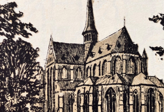 The depiction of the cathedral on the Reutergeld. // &copy; Stadt- und B&auml;dermuseum Bad Doberan