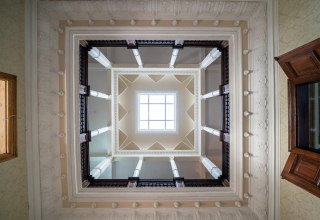 Staircase with gallery in the Gorow manor // &copy; Domusimages