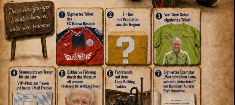 Übersicht Versteigerung // © Förderverein Heimatmuseum Rambin e.V. Übersicht Versteigerung // © Förderverein Heimatmuseum Rambin e.V.