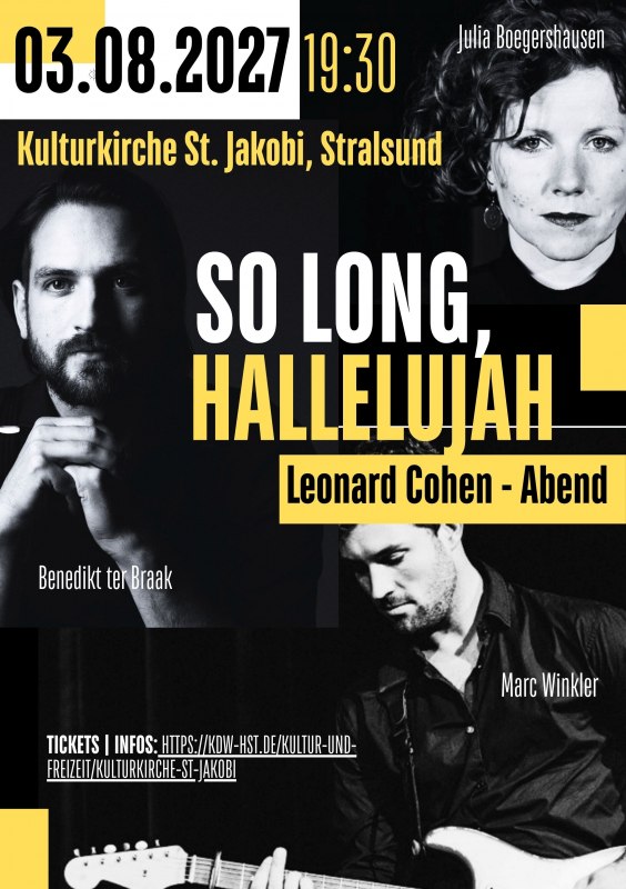 Leonard Cohen-kväll // © Julia Boegershausen Leonard Cohen-kväll // © Julia Boegershausen