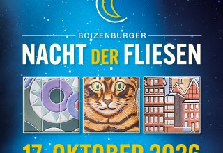 Fliesenkunst bei Nacht // © Stadt Boizenburg/Elbe Fliesenkunst bei Nacht // © Stadt Boizenburg/Elbe