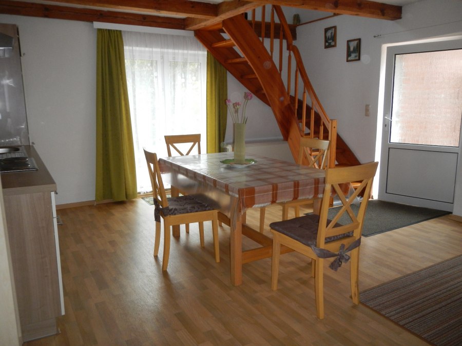 Stairs lead to the bedroom and bathroom with shower., © Roland Kietzmann