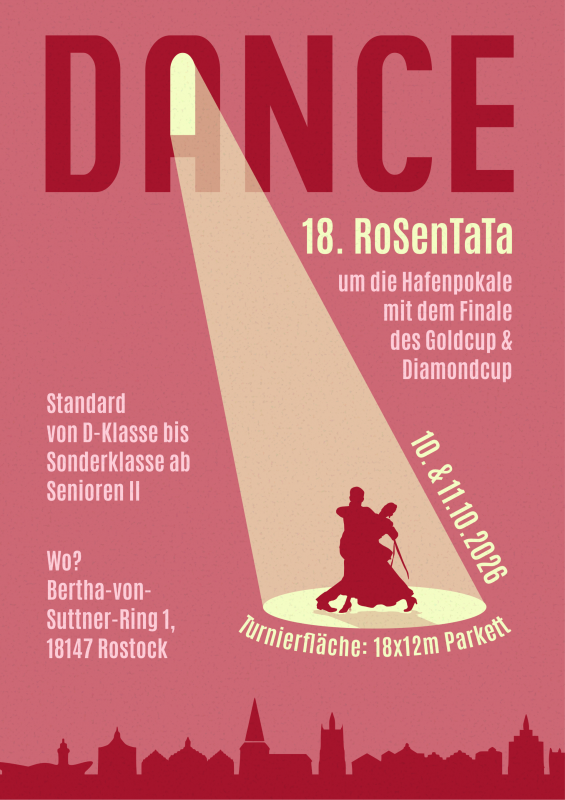 Flyer for the Rostock Dance Competition Days // © TTC Allround Rostock e.V. Flyer for the Rostock Dance Competition Days // © TTC Allround Rostock e.V.